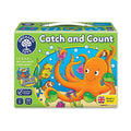 Green Catch and Count game box featuring a large orange octopus and colorful sea creatures with a 3D spinner.
