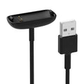 Black Fitbit Inspire 3 charger with USB-C cable, designed for easy charging and compatibility with Fitbit Inspire 3 devices.