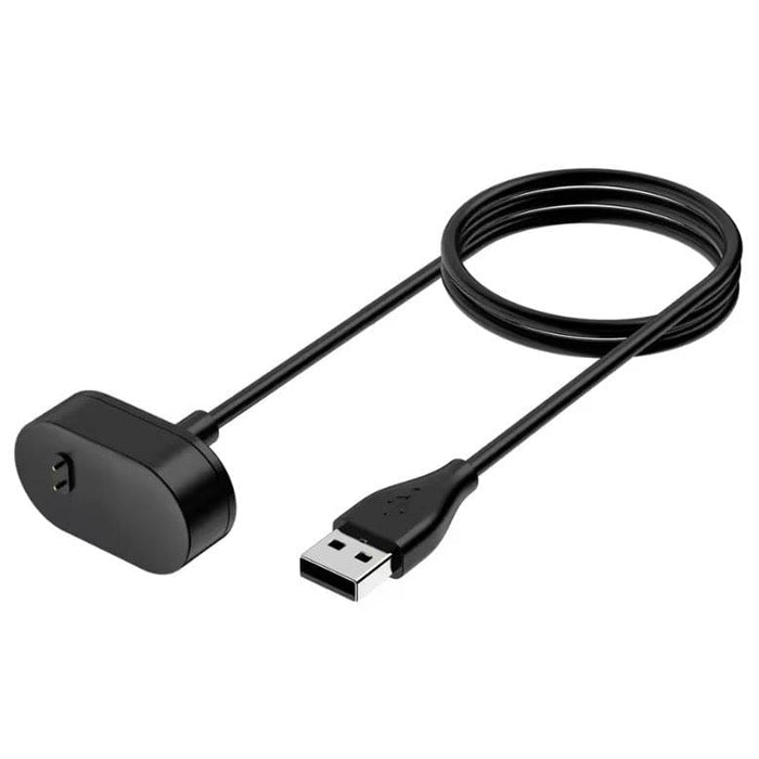 Black Fitbit Inspire, Ace 2, and Inspire HR charger with USB-C cable compatible with That Watch Shop chargers.