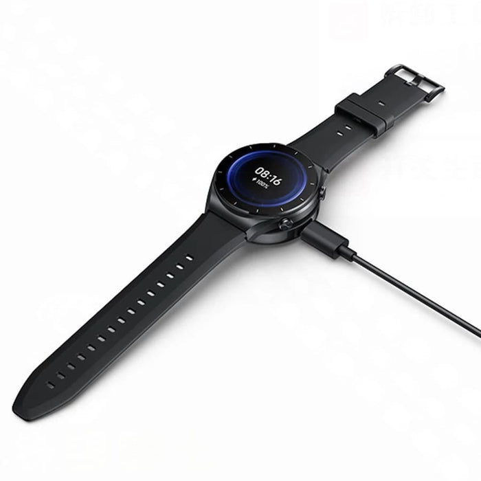 Xiaomi Watch S1 charger, a compact charging dock with cable for easy power up of Xiaomi smartwatch.