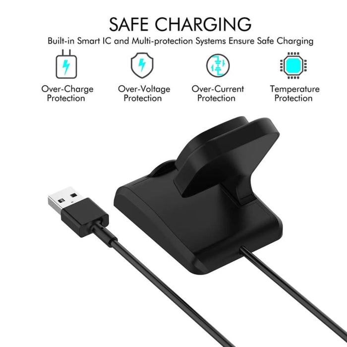 Fitbit Versa 4, Versa 3, Sense 2, and Sense charger stand by That Watch Shop with USB station for easy device charging.