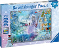 Ravensburger 300 XXL puzzle box showing a snowy scene with a ballerina, polar bears, steam train, and festive house.