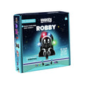 Teal box for CircuitMess Robby DIY kit, featuring a black robot with glowing LEDs and a space-themed background.
