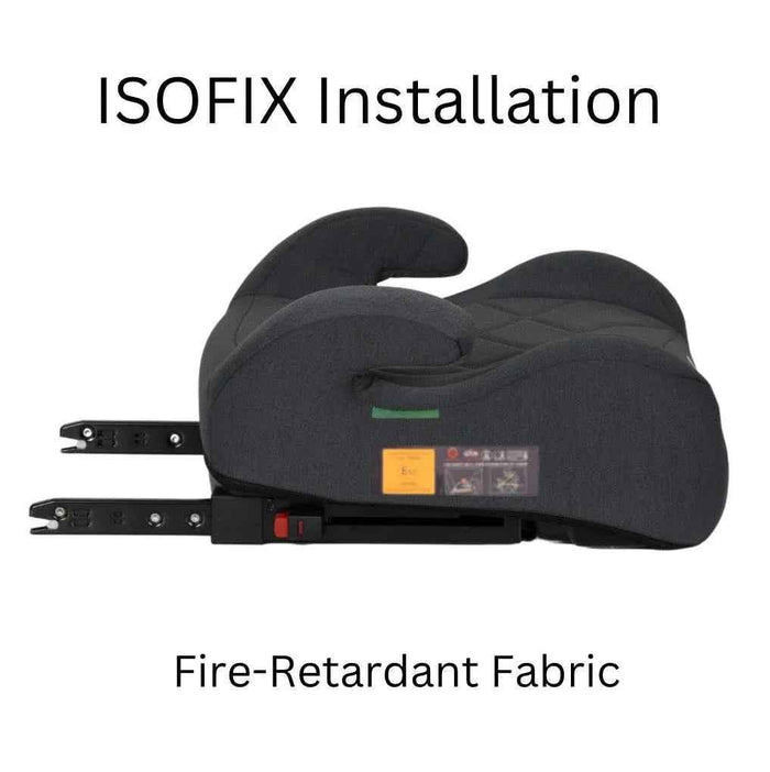 Baby Way NZ ClickSecure i-Size R129 half booster seat with ISOFIX and cup holder, designed for toddler car safety.