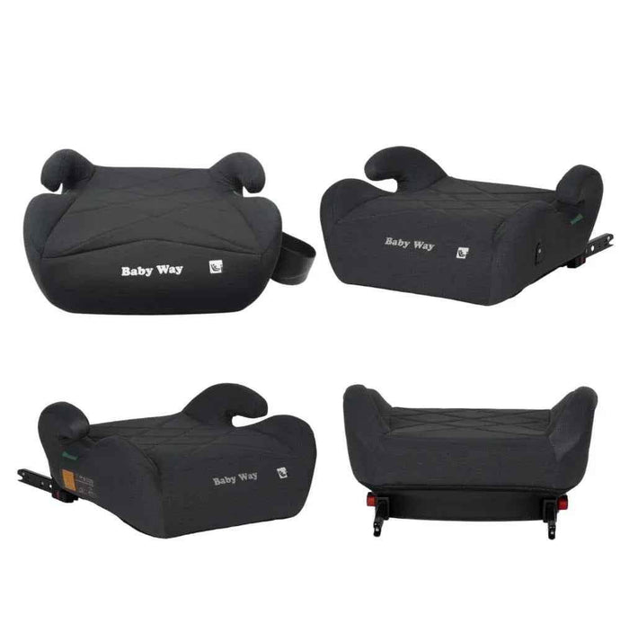 Baby Way NZ ClickSecure i-Size R129 half booster seat with ISOFIX and cup holder for toddler car safety.