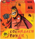 Orange game box featuring a grinning cartoon cockroach in a black cape and bow tie, holding small playing cards.