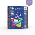 Connetix 28-piece Light Star Pack box showing a glowing star built from colorful translucent magnetic tiles.