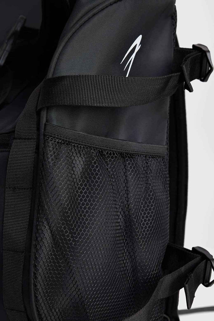 Fuaark Nz Core Black Backpack Bag showing a sleek, stylish design with multiple compartments for everyday use.