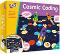 Yellow and purple Galt Cosmic Coding game box showing colorful rockets traveling across a space-themed board.