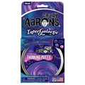 Crazy Aaron's Intergalactic Thinking Putty in a round tin and blue and purple galaxy-themed packaging.