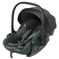 Baby Way NZ Crown i-Size capsule car seat in olive with reclining feature and 6-level adjustable headrest for infants and toddlers.