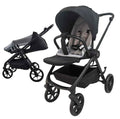 Baby Way NZ Crown Y luxury reversible bassinet stroller with sunshade, extended canopy, and capsule combo for comfortable strolling.