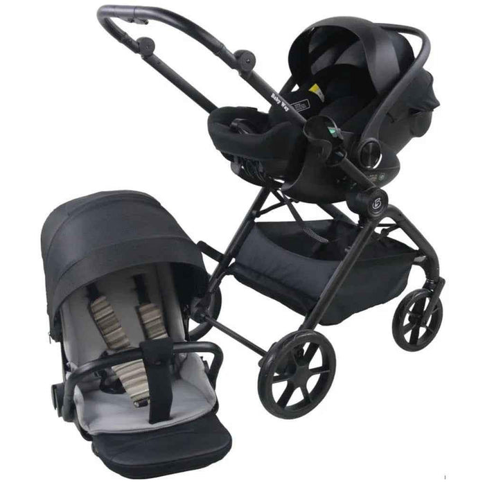 Baby Way NZ Crown Y luxury travel system with reversible stroller and reclining i-Size capsule for comfortable baby travel.