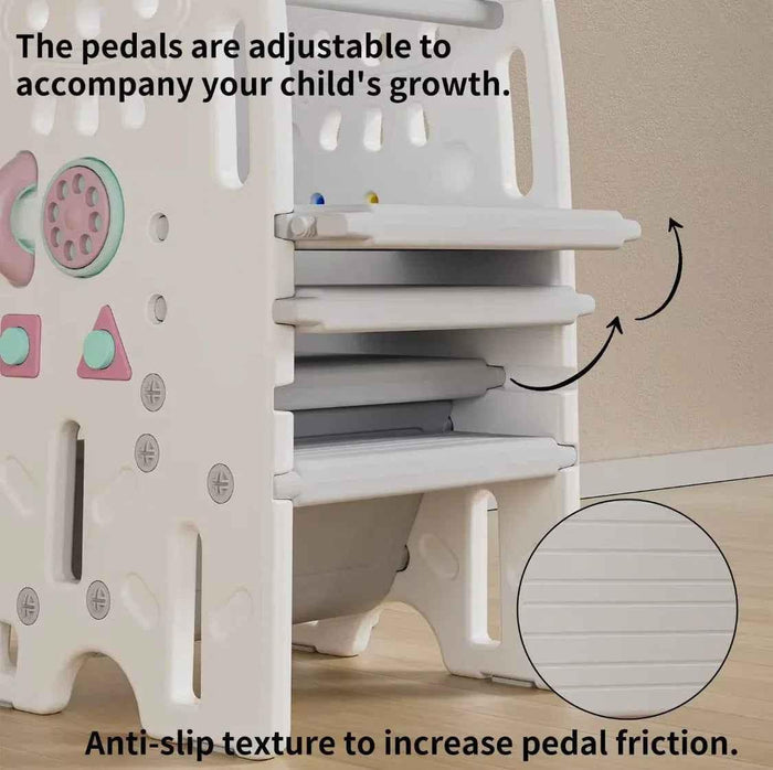 Baby Way NZ toddler learning tower step stool with activity centre, featuring multi-function design and sturdy construction for kids.