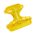 Yellow Walkieez no-pull dog harness, adjustable and lightweight, suitable for small to medium dogs, with a secure fit.
