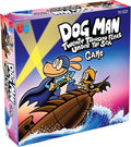 Board game box featuring a cartoon dog and cat on a leaf boat in ocean waves against a pink and purple sunset.
