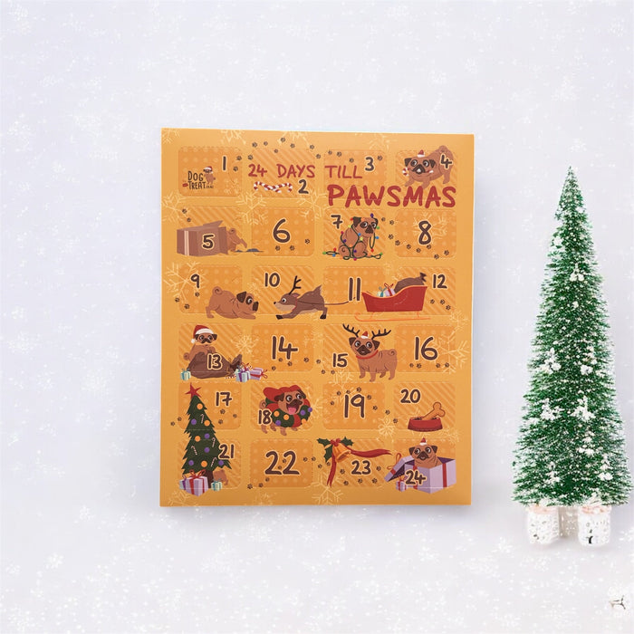 DogTreatNZ Christmas Advent Calendar for dogs with numbered compartments and festive holiday design