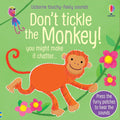 Bright green sound book cover with a smiling orange monkey, pink flowers, and a colorful bird perched on a branch.