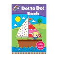 Colorful Galt activity book cover with a boy in a sailboat, yellow sun, and numbered dots to connect and color.