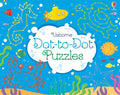 Ocean-themed children's book cover with dot-to-dot sea creatures and a yellow submarine on a bright blue background.