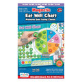 Colorful magnetic chart packaging featuring a circular food group plate and many small magnetic food icons.