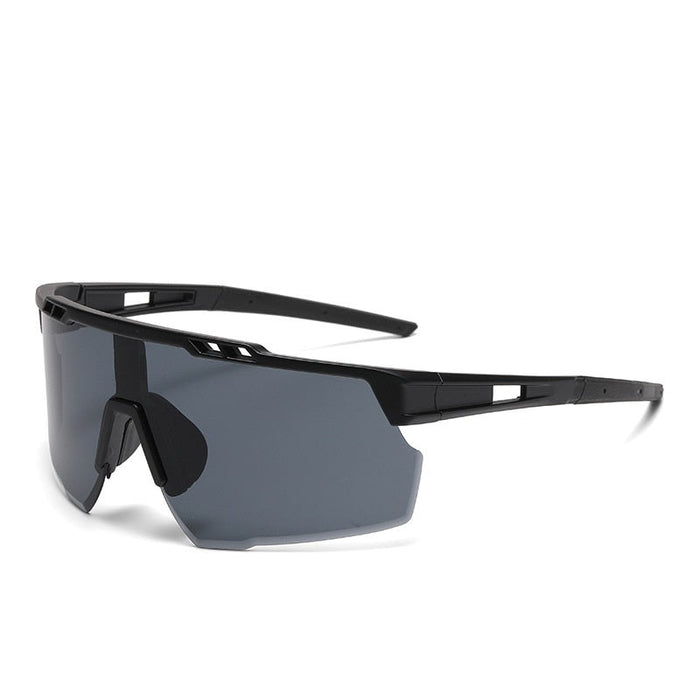 ECOTREK cycling sunglasses with UV400 protection, outdoor sports sunglasses for men and women, black frame with tinted lenses