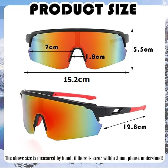 ECOTREK cycling sunglasses with UV400 protection, outdoor sports sunglasses for men and women, black frame and tinted lenses