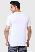 White Ember T-shirt by Fuaark Nz, showing a casual cotton T-shirt with a crew neckline and short sleeves.