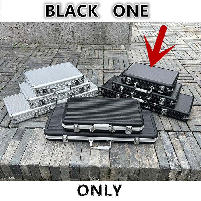 Empty poker chip case from dealonline.co.nz, black plastic storage container for poker chips and accessories.