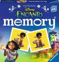 Blue memory game box featuring Mirabel with a butterfly and two matching cards showing Antonio on a capybara.