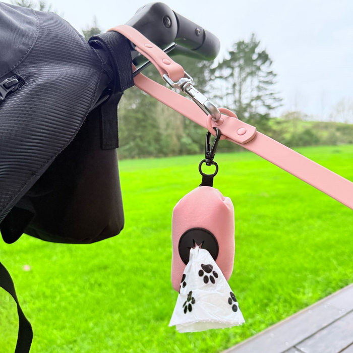 Beige minimalist dog lead by Walkieez, featuring a blush pink color and simple design, displayed on a neutral background.