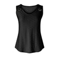 Black Essential Seamline Tank for Women by Stylish 3Sixty5, featuring a sleek, fitted design and seamless construction.