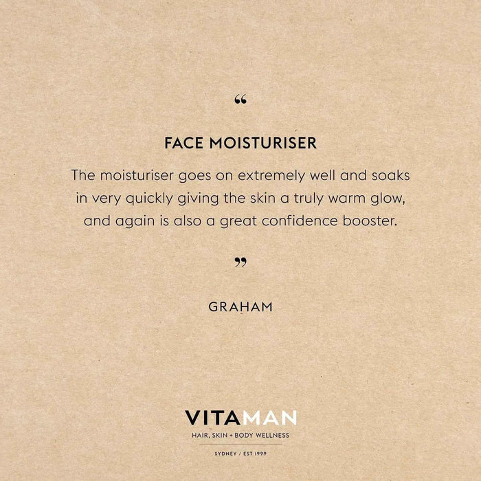 VITAMAN Australia Face Moisturiser 100ml jar with white cream, suitable for daily skincare and hydration.