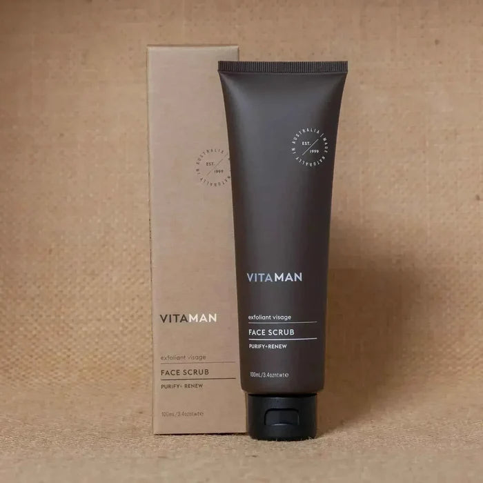 VITAMAN Australia skincare face scrub with natural exfoliants and nourishing ingredients for healthy, refreshed skin.