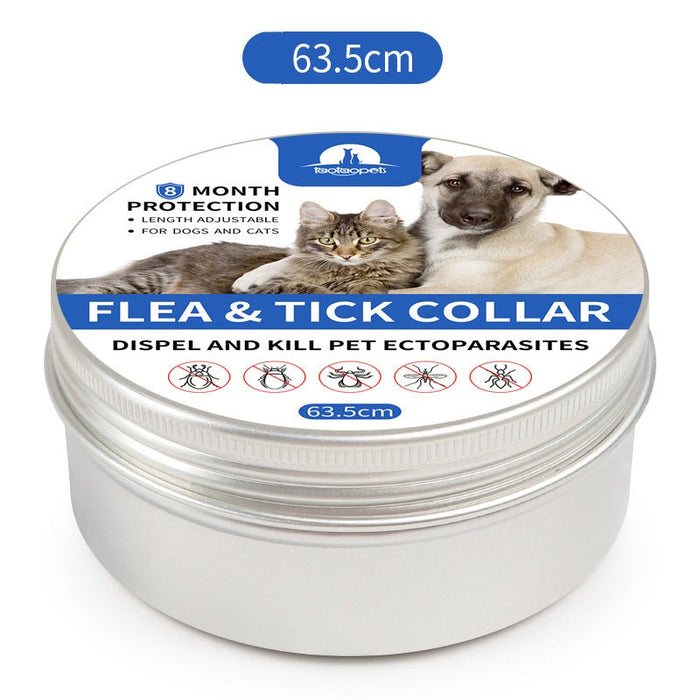 Dealonlinenz flea and tick cat collar, 38cm, 8-month protection, adjustable collar for feline parasite prevention