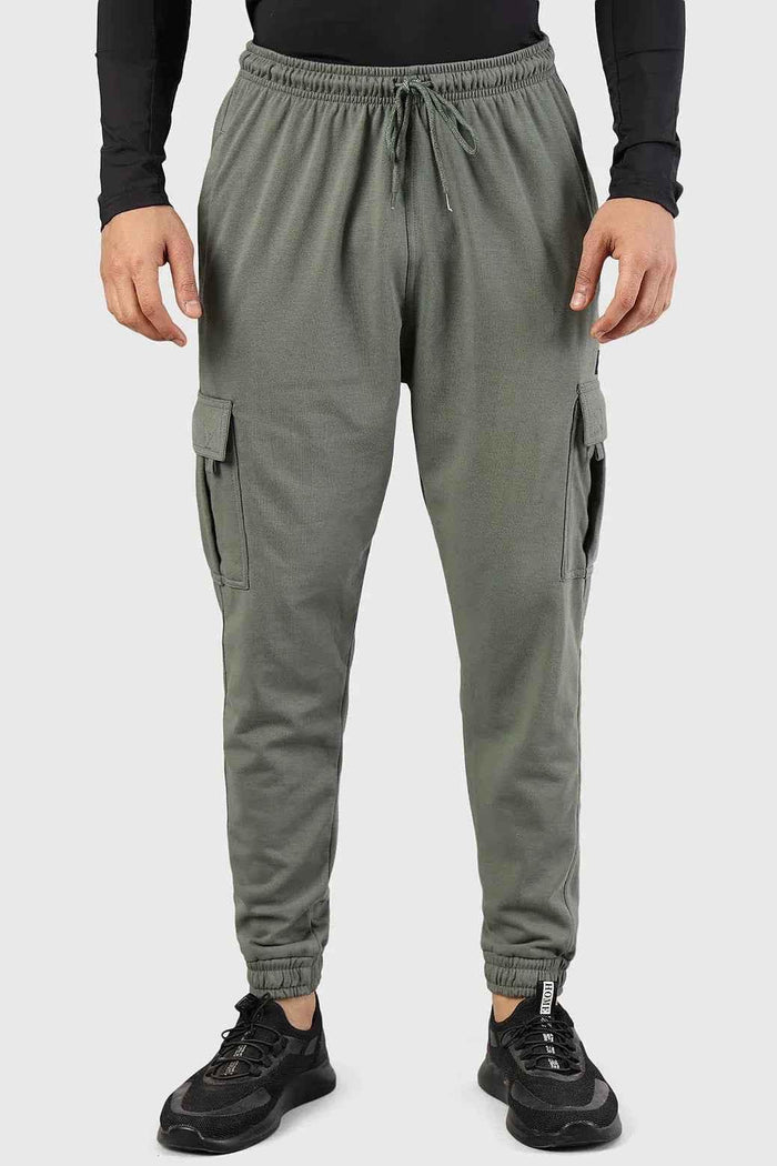 Fuaark Nz Flex Joggers in olive color, featuring a relaxed fit and elastic waistband, casual athletic wear for men.