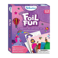 Purple Skillmatics Foil Fun box featuring a pink unicorn, a princess, and colorful foil sheets for ages 4 to 9.