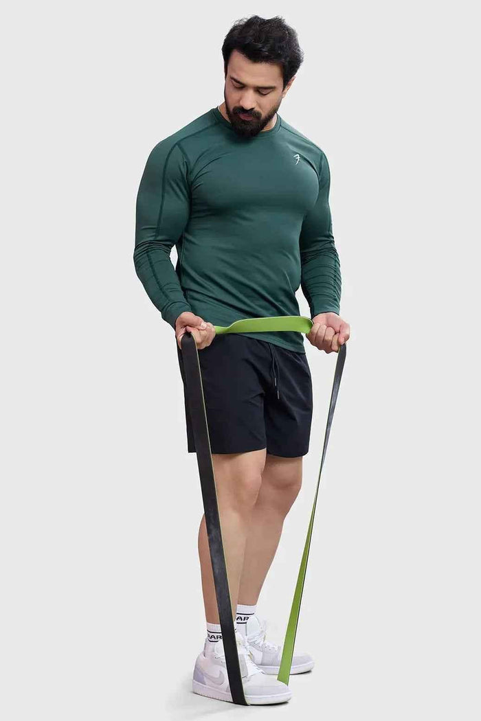 Forest green Fuaark Nz full sleeve T-shirt with a casual fit, showcasing effortless style and comfortable fabric.