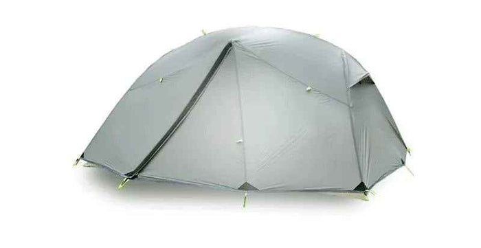 Black four-season camping tent by Mead's Supply & Equipment for 2-3 persons, featuring double-layer waterproof design and aluminum poles.