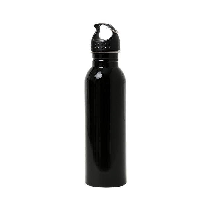 Nest & Stem Homewares Frankly Cotton 500ml stainless steel gloss drink bottle with a sleek, shiny finish and ergonomic design.