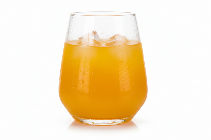 Clear stemless glass tumbler with a sleek design, 435ml capacity, from Nest & Stem Homewares, perfect for beverages.