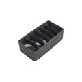 Charcoal cotton fabric drawer organiser from Nest & Stem Homewares with multiple compartments for storage.