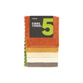 Set of five Frankly Cotton Fibre Cleaning Cloths by Nest & Stem Homewares, soft, durable cleaning towels for household use.