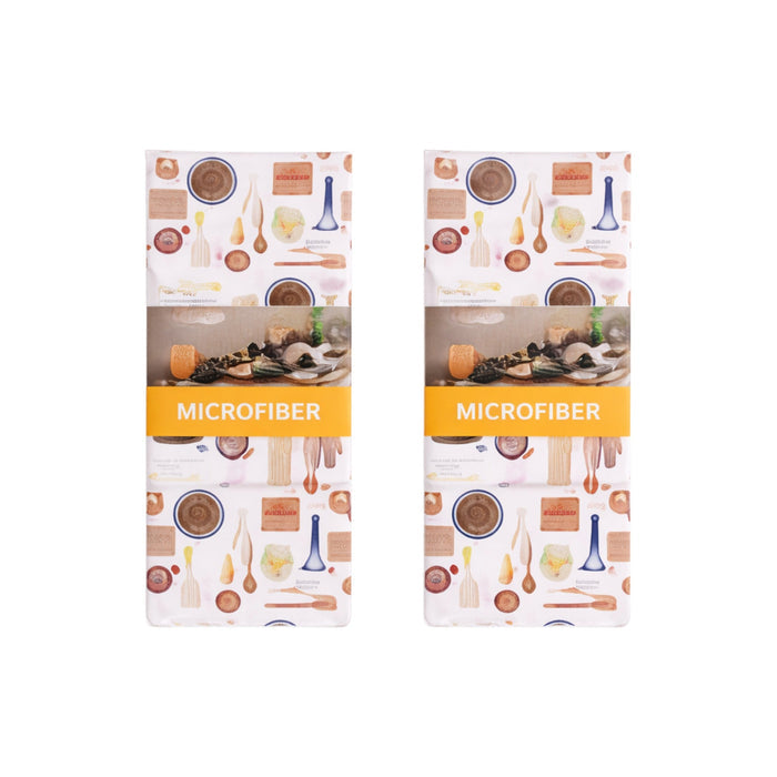Nest & Stem Homewares Frankly Cotton Kitchen Dish Cloth with fruit microfiber pattern for drying and cleaning.