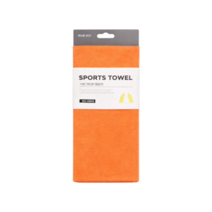 Nest & Stem Homewares Frankly Cotton Quick Dry Sports Towel in bright orange, showing its soft, lightweight, and absorbent fabric.