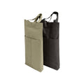 Black and olive Frankly Cotton reusable beach tote bag by Nest & Stem Homewares with sturdy handles and spacious interior.