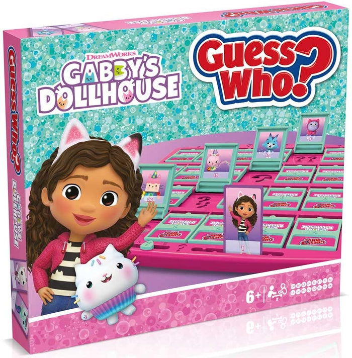 Pink game box featuring a girl with cat ears, a white cat, and a pink game tray with character cards on a teal backdrop.
