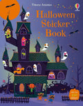 Purple book cover featuring a haunted house with monsters, ghosts, and bears trick-or-treating under a full moon.
