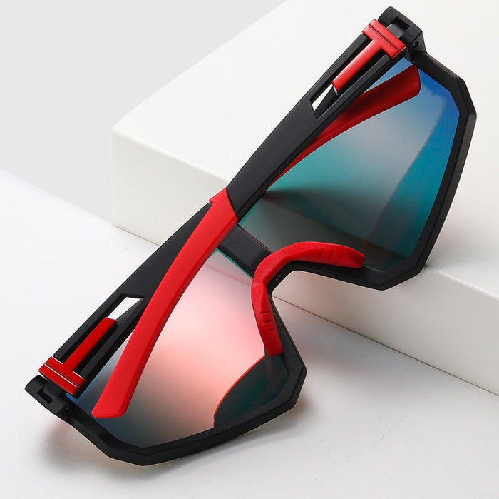 Sport sunglasses with HD polarized lenses from dealonline.co.nz, anti-blue ray, hydrophobic coating in four color options.