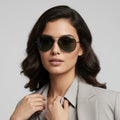 Dealonlinenz HD polarized sunglasses with anti-blue ray hydrophobic lenses and protective case, stylish and functional eyewear.